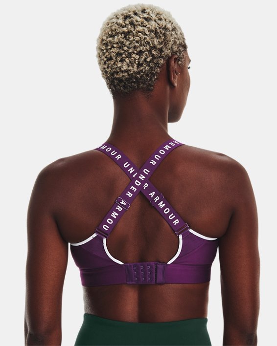 Women's UA Infinity High Sports Bra, Purple, pdpMainDesktop image number 1